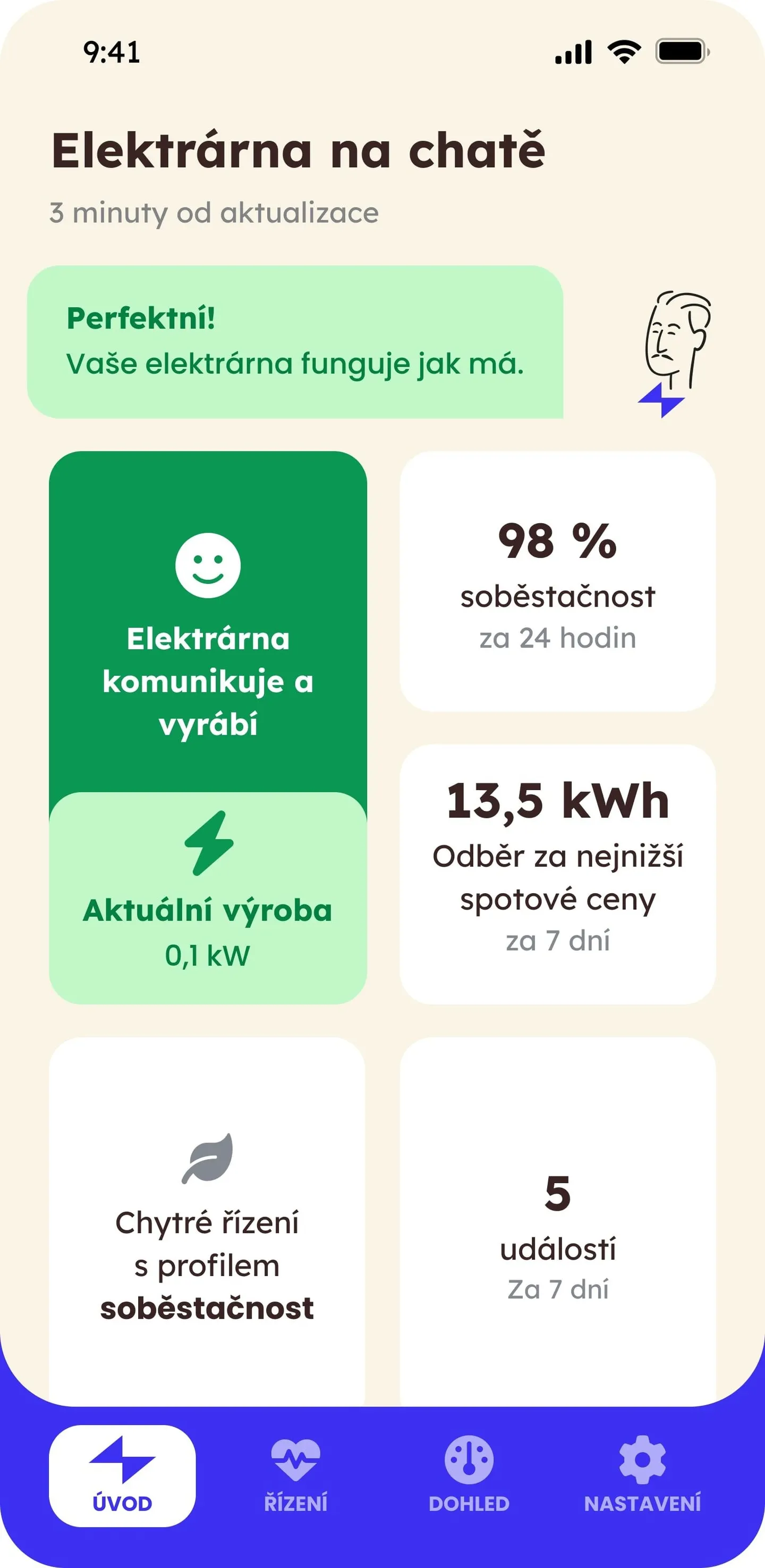 Chytrá aplikace pro správu fotovoltaických elektráren